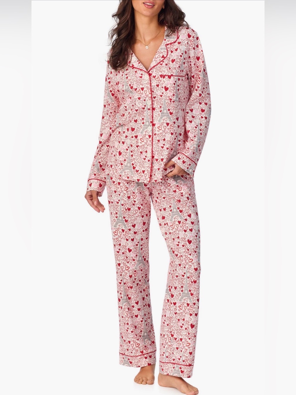 BedHead Paris Je Taime Eiffel Tower Long Sleeve Pajama Set